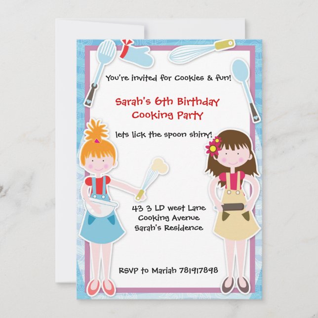 Invitation à la cuisine de Baking Fun (Devant)