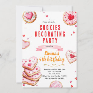 Invitation à la décoration de cookies de la Saint-