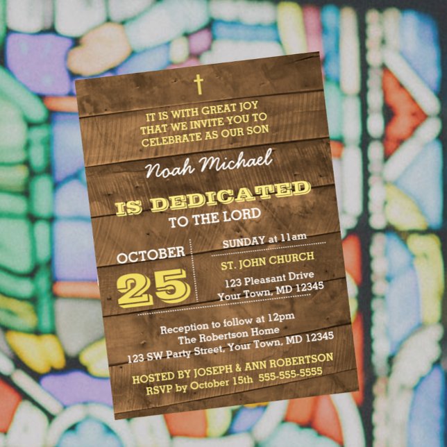 Invitation à la dédicace d'or Barnwood (Créateur téléchargé)