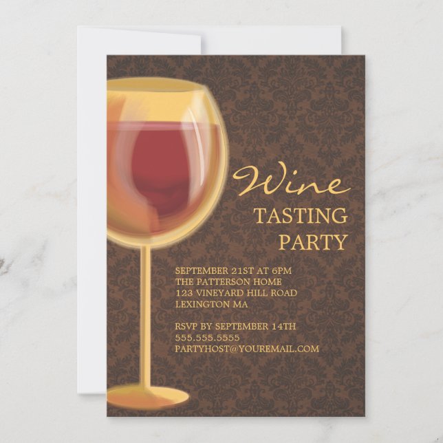 Invitation à la dégustation de vins en verre de ve (Devant)