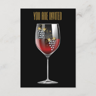 Invitation À La Dégustation De Vins - Rhinestones 