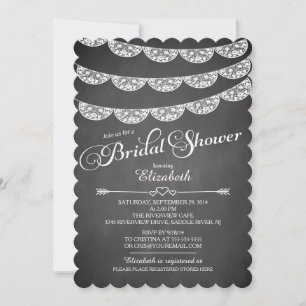 Invitation à la dentelle et à la douche nuptiale e