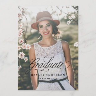 INVITATION À LA DIPLÔME CHIC bébé rose