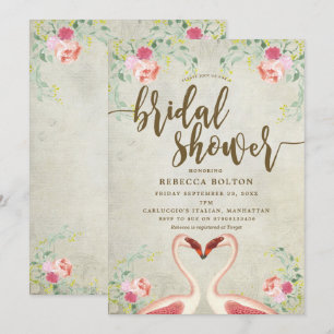 invitation à la douche à la nage florale flamboyan