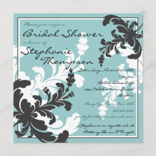 Invitation à la douche à la nuptiale de Damask