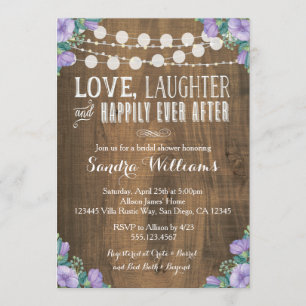 Invitation à la douche à nappes florales de la lav