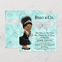 Invitation à la douche Baby & Co Dark/Bun Puff Eth