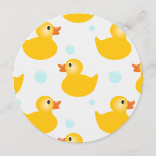 invitation à la douche bébé canard en caoutchouc