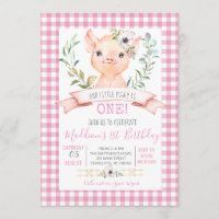 invitation à la douche d'anniversaire de porc