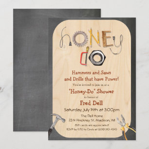 Invitation à la douche de couple Honey Do
