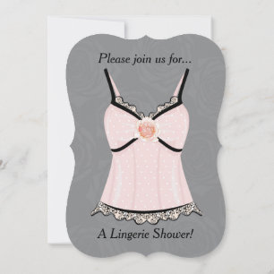 Invitation à la douche de la lingerie rose Neglige