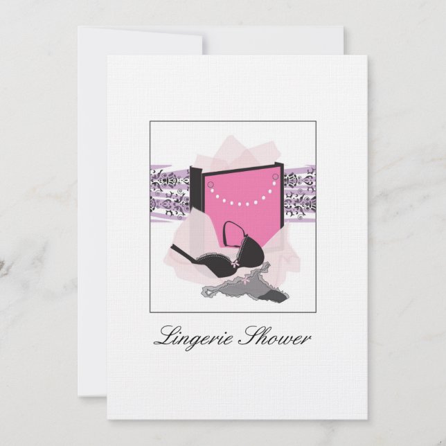 Invitation à la douche de Lingerie (Devant)