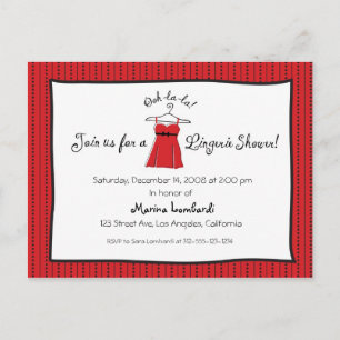 Invitation à la douche de Lingerie
