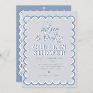 Invitation à la douche des couples rétro