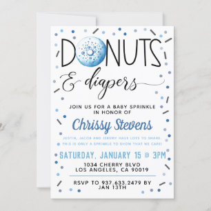 Invitation à la douche d'hiver Donut Baby Sprinke
