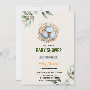 Invitation à la douche du nid d'oiseau