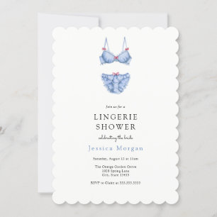 Invitation à la douche Lingerie Bleue