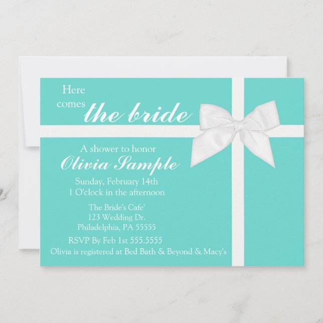 Invitation à la douche nuptiale (Devant)