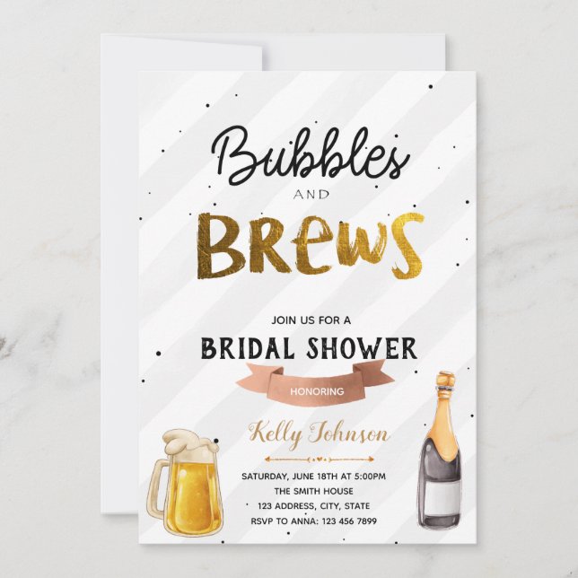 Invitation à la douche nuptiale (Devant)