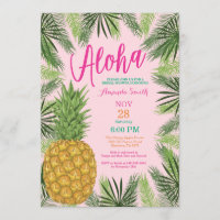 Invitation à la douche nuptiale à ananas tropical
