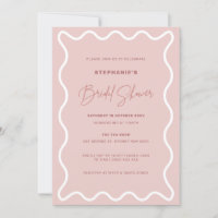 Invitation à la douche nuptiale à la frontière bla