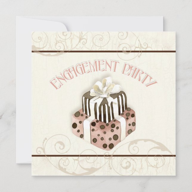 Invitation à la douche nuptiale à la torche de gât (Devant)