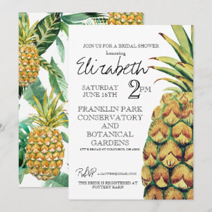 Invitation à la douche nuptiale ananas