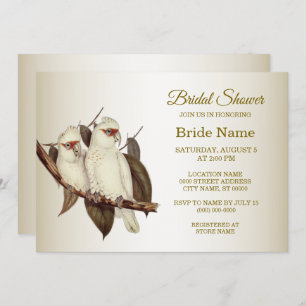 Invitation à la douche nuptiale aux oiseaux blancs