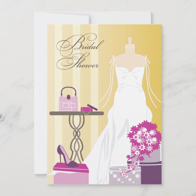 Invitation à la douche nuptiale - Berry et Plum (Devant)