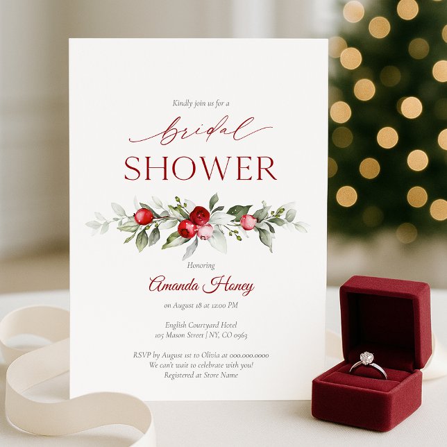 Invitation à la douche nuptiale Berry Festive (Créateur téléchargé)