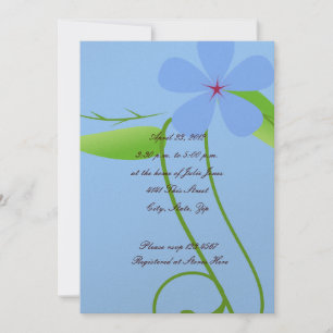 Invitation à la douche nuptiale bleue