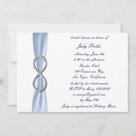 Invitation à la douche nuptiale Blue Infinity