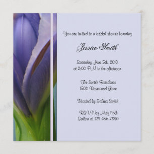 Invitation à la douche nuptiale Blue Iris