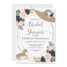 Invitation à la douche nuptiale Blush Derby de la 