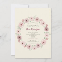 Invitation à la douche nuptiale Blush Mauve Wild R