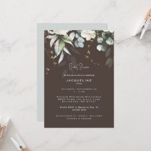 Invitation à la douche nuptiale Brown noire