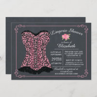 Invitation à la douche nuptiale Chalkboard Lingeri