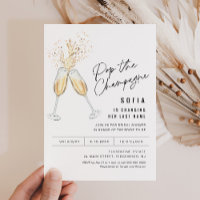 Invitation à la douche nuptiale Champagne CRISTAL