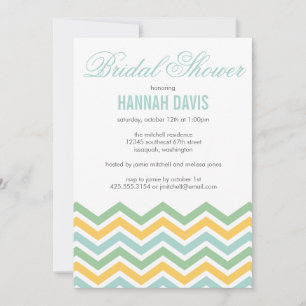 Invitation à la douche nuptiale Chevron