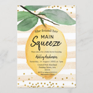Invitation à la douche nuptiale citron