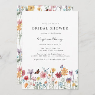 Invitation à la douche nuptiale colorée