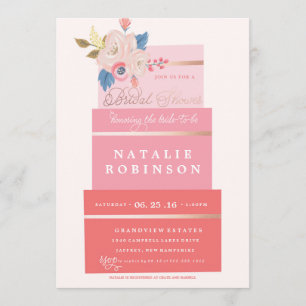 Invitation à la douche nuptiale Couture Cake - PIN