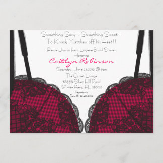 Invitation à la douche nuptiale Cute Bra Lingerie