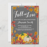 Invitation à la douche nuptiale d'automne