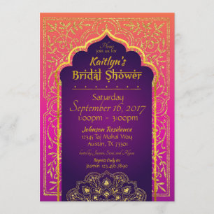 Invitation à la douche nuptiale de Bollywood Arabi