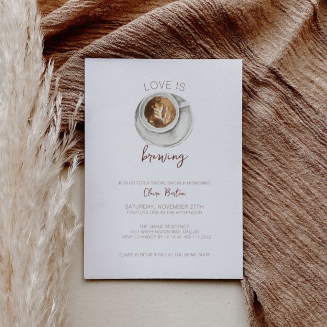 Invitation à la douche nuptiale de café (Créateur téléchargé)