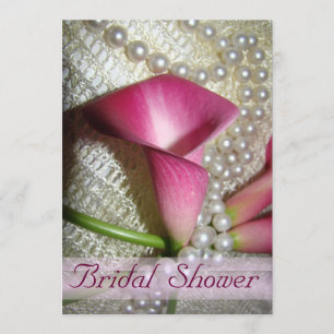 Invitation à la douche nuptiale de Calla Lilies