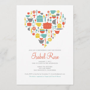Invitation à la douche nuptiale de cuisine