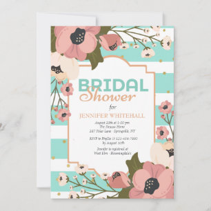 Invitation à la douche nuptiale de Dogwood rose