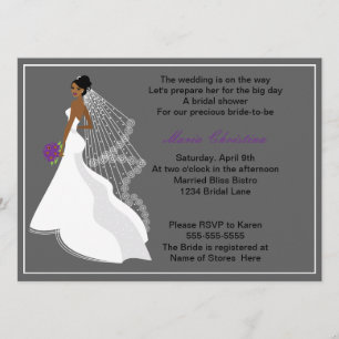 Invitation à la douche nuptiale de Glamor Girl 1(c